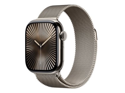 Apple Watch Series 10 GPS + Cellular 46mm Natural Titanium Case with Natural Milanese Loop - M/L