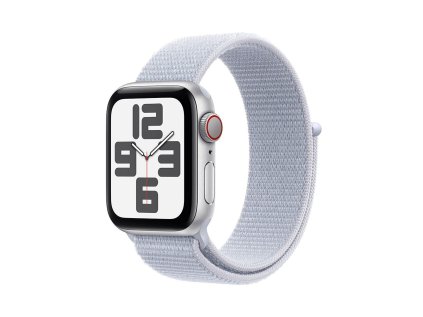 Apple Watch SE GPS + Cellular 40mm Silver Aluminium Case with Blue Cloud Sport Loop