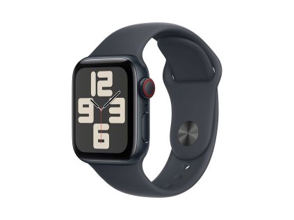 Apple Watch SE GPS + Cellular 40mm Midnight Aluminium Case with Midnight Sport Band - M/L