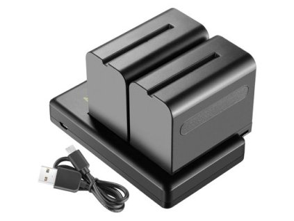 Neewer Sada batérií 6600 mAh s nabíjačkou, NW-F970