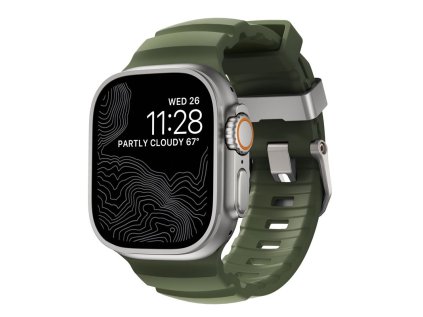 Nomad remienok Rocky Point Band pre Apple Watch 46/49mm - Forest/Natural