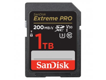 SanDisk Extreme PRO 1 TB SDXC Memory Card 200 MB/s and 140 MB/s, UHS-I, Class 10, U3, V30