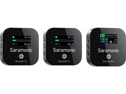 Saramonic Blink 900 B2, 2.4GHz bezdrátový klopový mikrofonní systém pro 2 osoby (2TX+1RX)