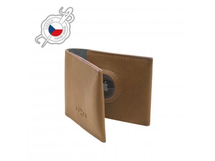Kožená peňaženka FIXED Wallet for AirTag z pravej hovädzej kože,(hnedá)