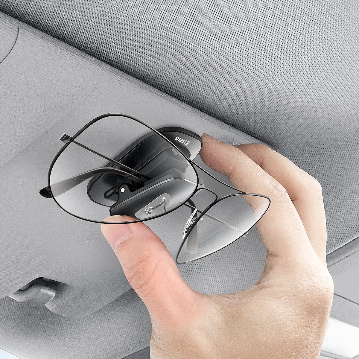 Baseus Platinum držiak do auta na okuliare, na lepidlo (čierny) 022058