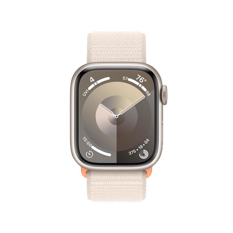 Apple Watch Series 9 GPS 41mm Starlight Aluminium Case with Starlight Sport Loop MR8V3QC/A