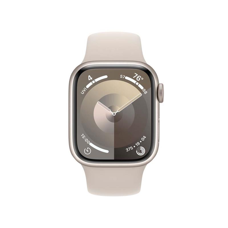 Apple Watch Series 9 GPS 41mm Starlight Aluminium Case with Starlight Sport Band - S/M MR8T3QC/A