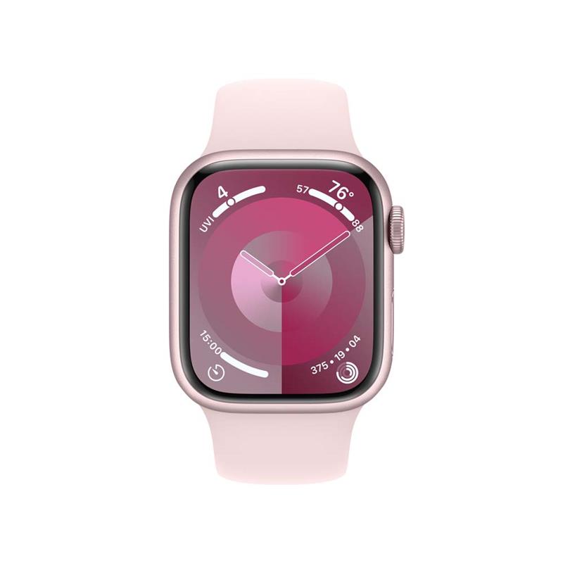 Apple Watch Series 9 GPS 41mm Pink Aluminium Case with Light Pink Sport Band - S/M MR933QC/A