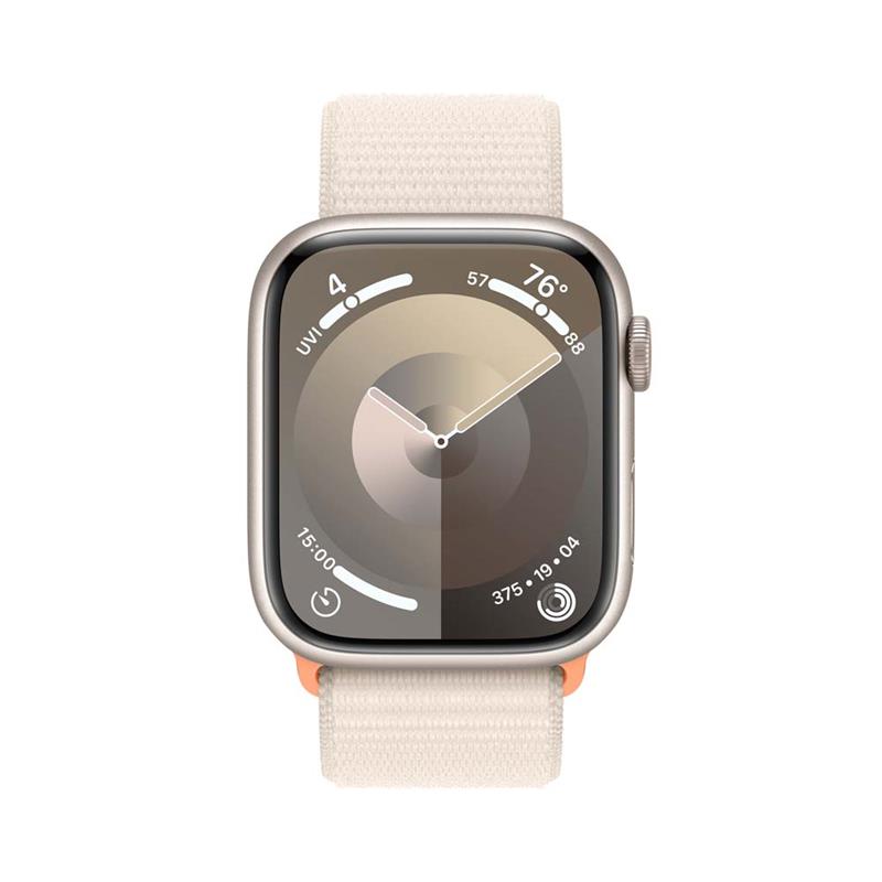 Apple Watch Series 9 GPS 45mm Starlight Aluminium Case with Starlight Sport Loop MR983QC/A
