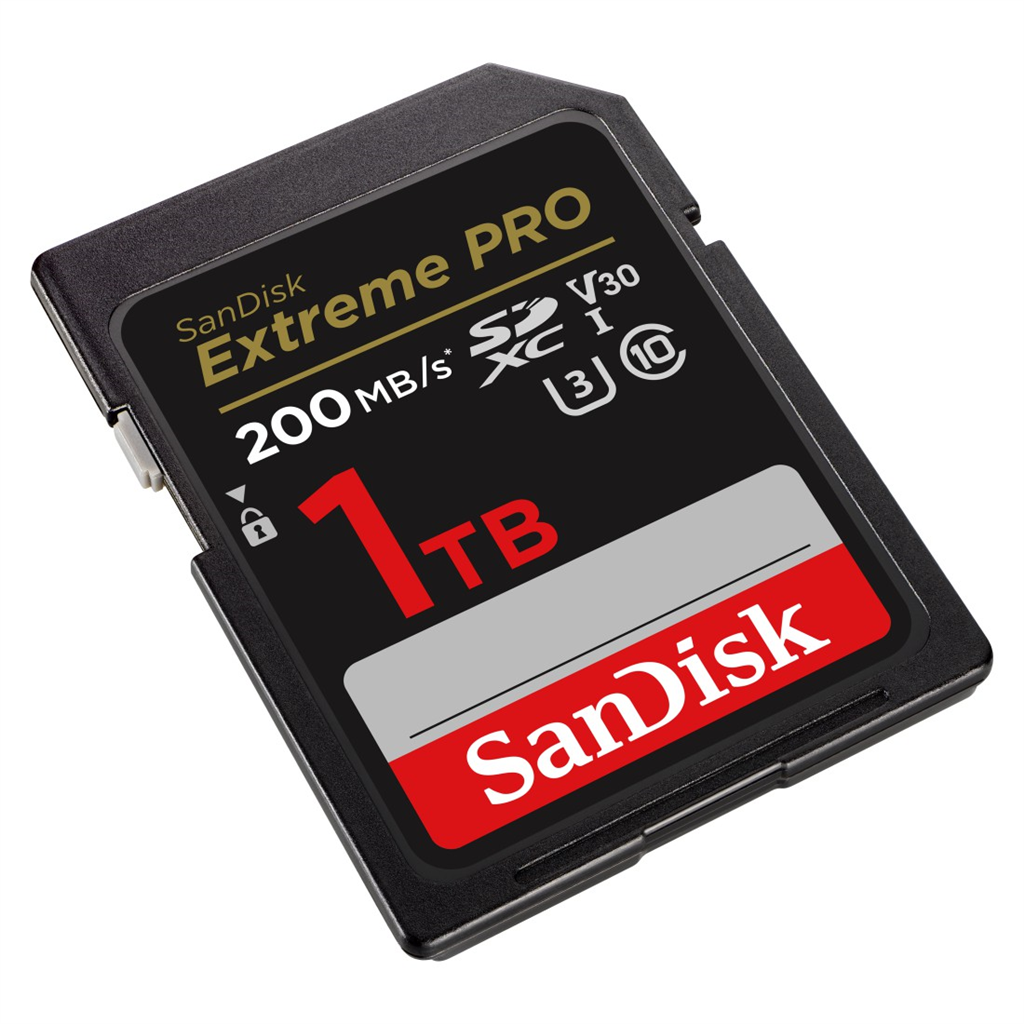 SanDisk Extreme PRO 1 TB SDXC Memory Card 200 MB/s and 140 MB/s, UHS-I, Class 10, U3, V30 85235110