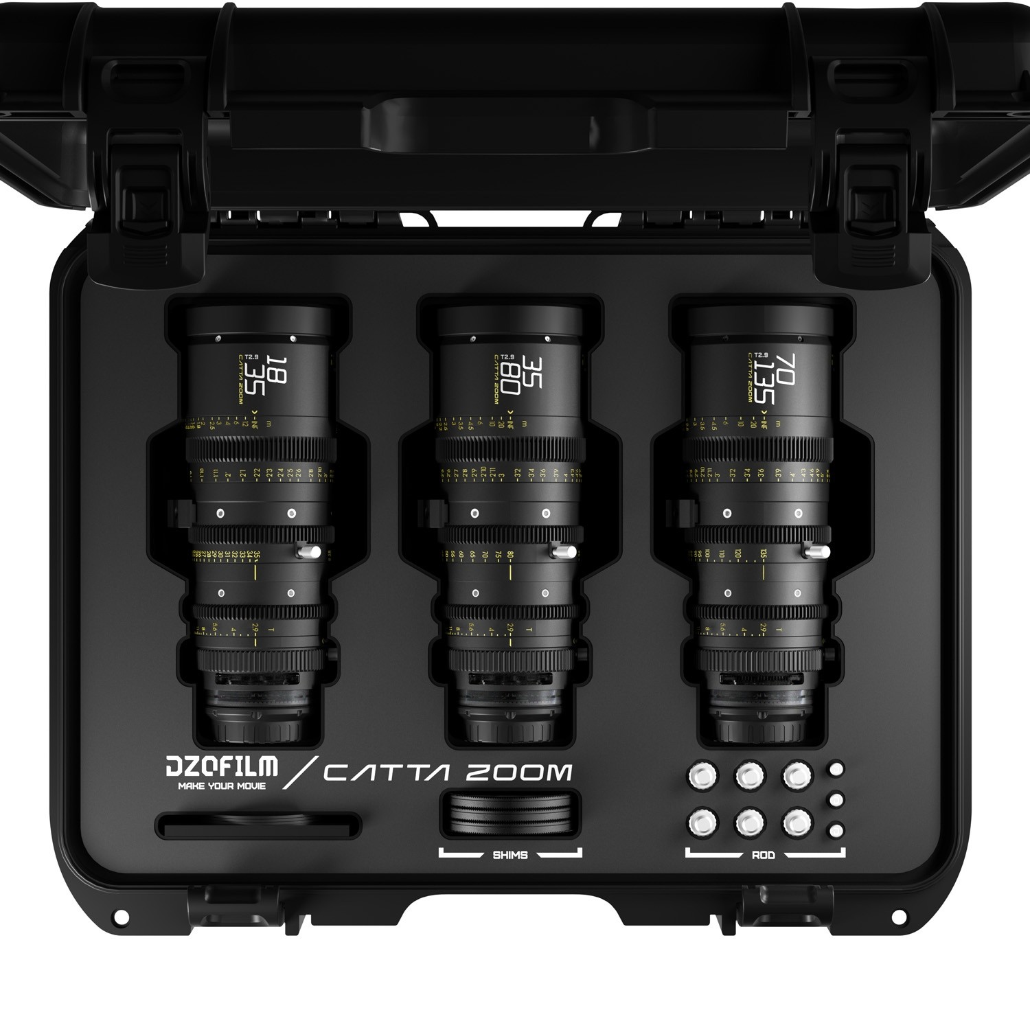 DZO Optics Sada CATTA ZOOM_18-35/35-80/70-135 Držiak T2.9-E (čierny) 42005