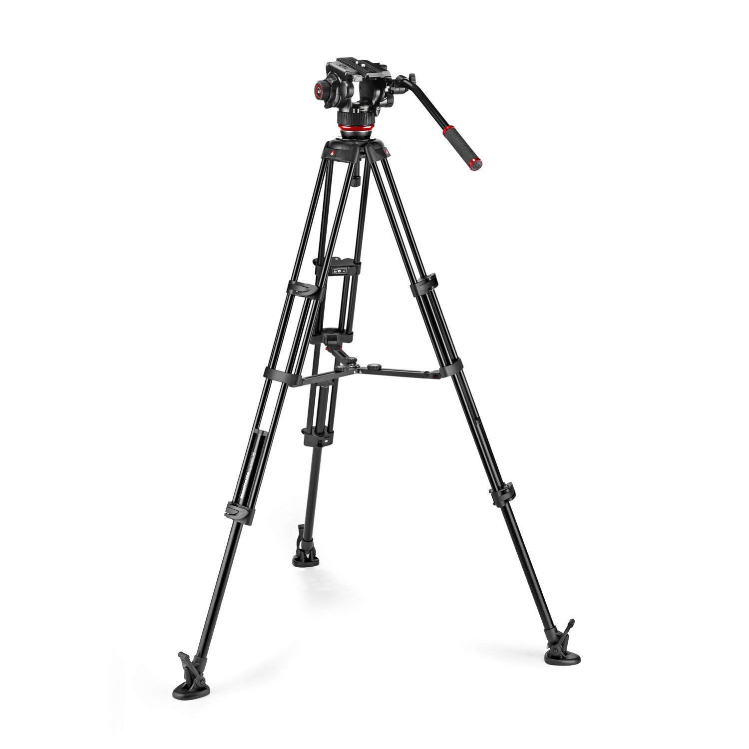 Manfrotto 504X a Alu Twin MS (fluidná videohlava 504X s hliníkovým statívom s dvojitou nohou) 44286