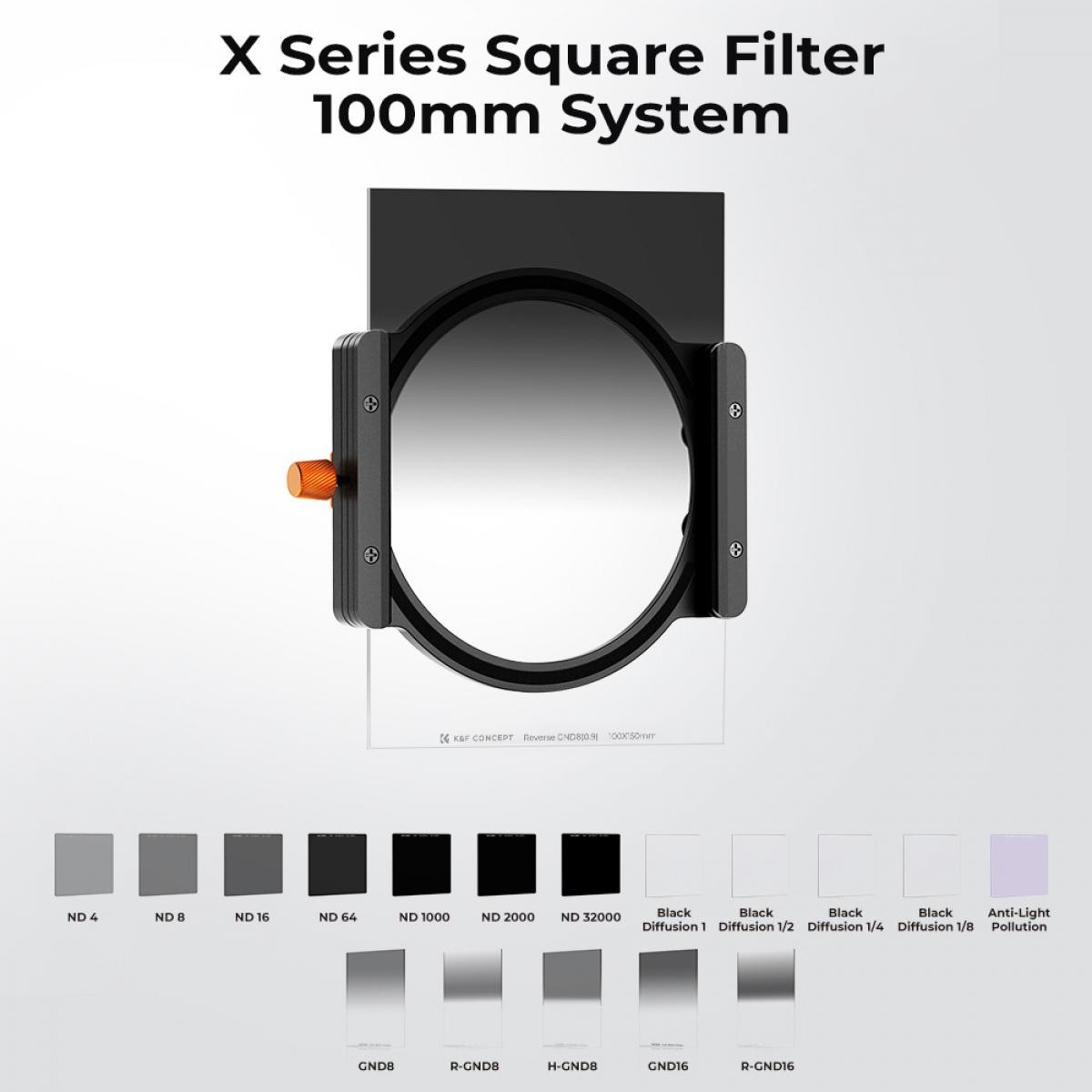 K&F Concept K&F 100*150*2MM štvorcový reverzne odstupňovaný GND8 35104