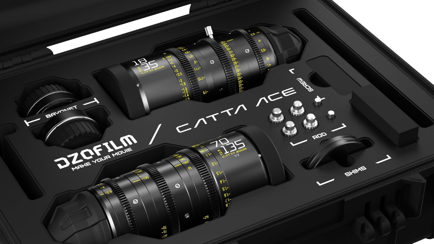 DZO Optics Držiak Catta Ace 18-35/70-135 T2.9-PL/EF (čierny) 42017