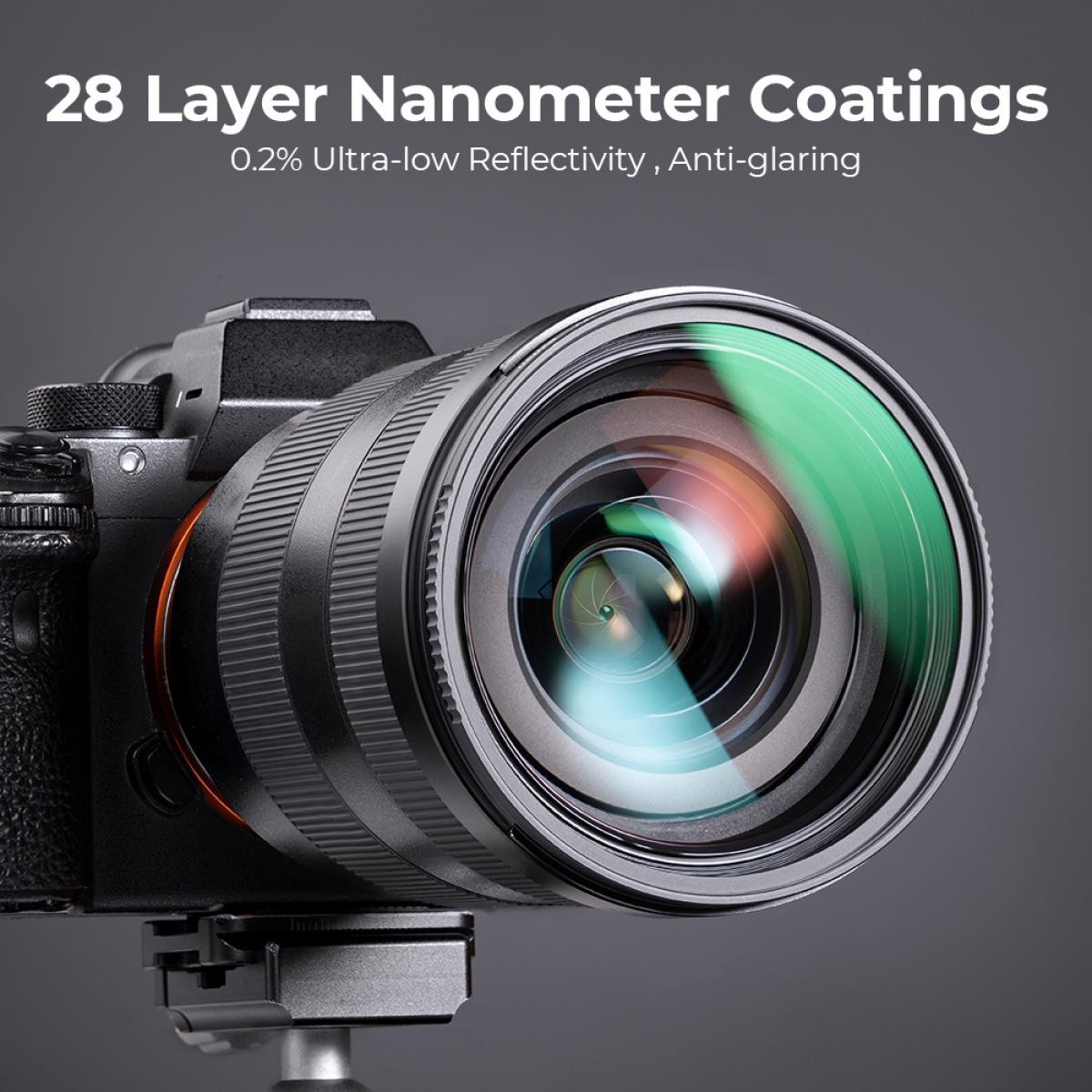 K&F Concept Filter K&F 112MM XU06 Nano-X B270 MCUV, HD, vodeodolný, odolný proti poškriabaniu, so zeleným povrchom 35569