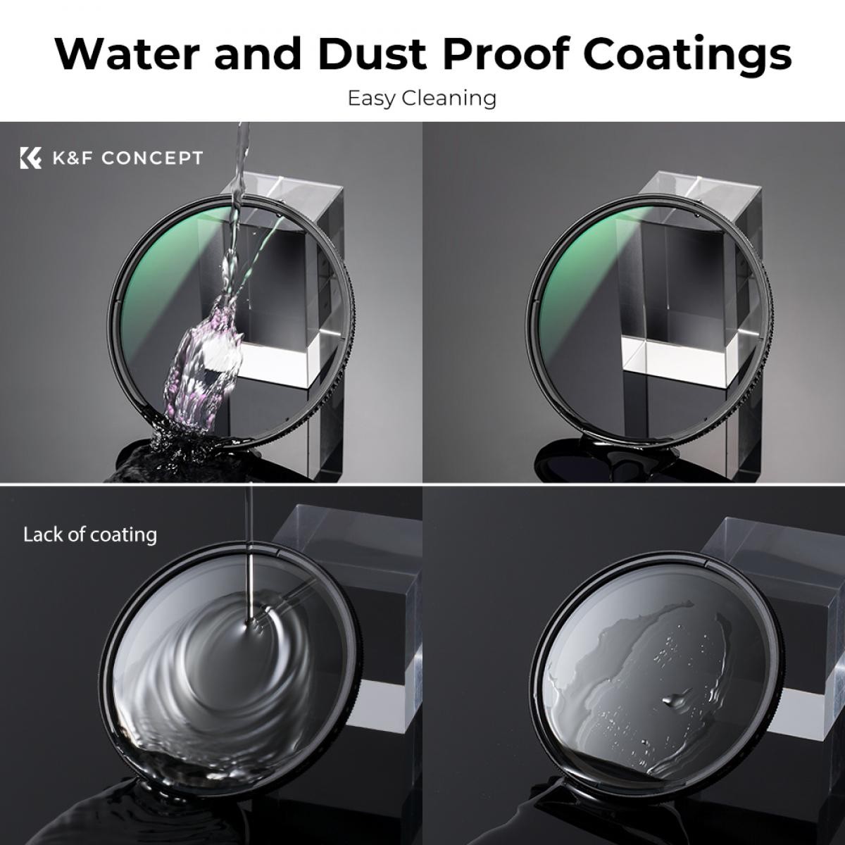 K&F Concept Filter K&F 127MM XC15 Nano-X B270 CPL, HD, vodeodolný, odolný proti poškriabaniu, zelený povlak 35511