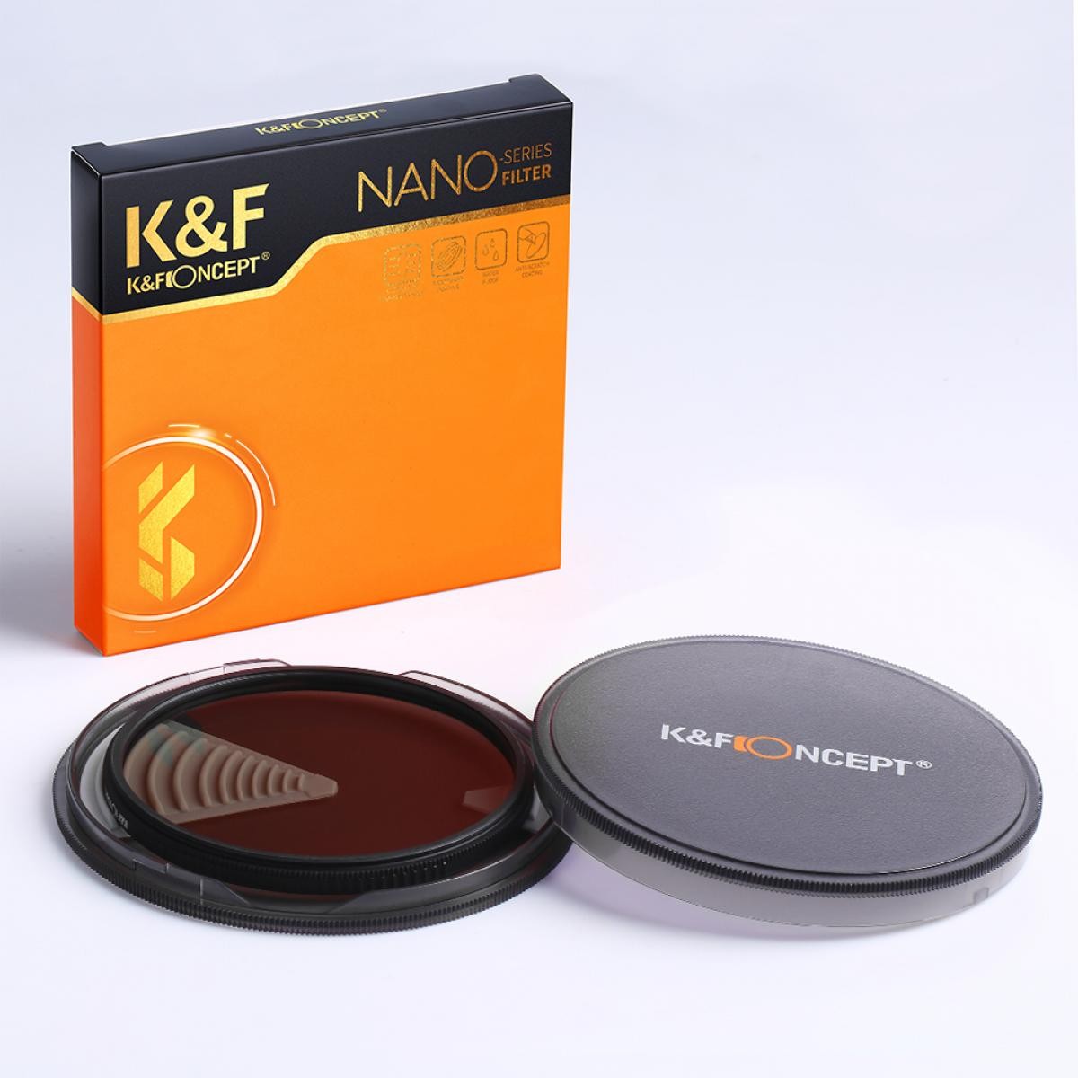 K&F Concept Filter K&F 127MM XC15 Nano-X B270 CPL, HD, vodeodolný, odolný proti poškriabaniu, zelený povlak 35511