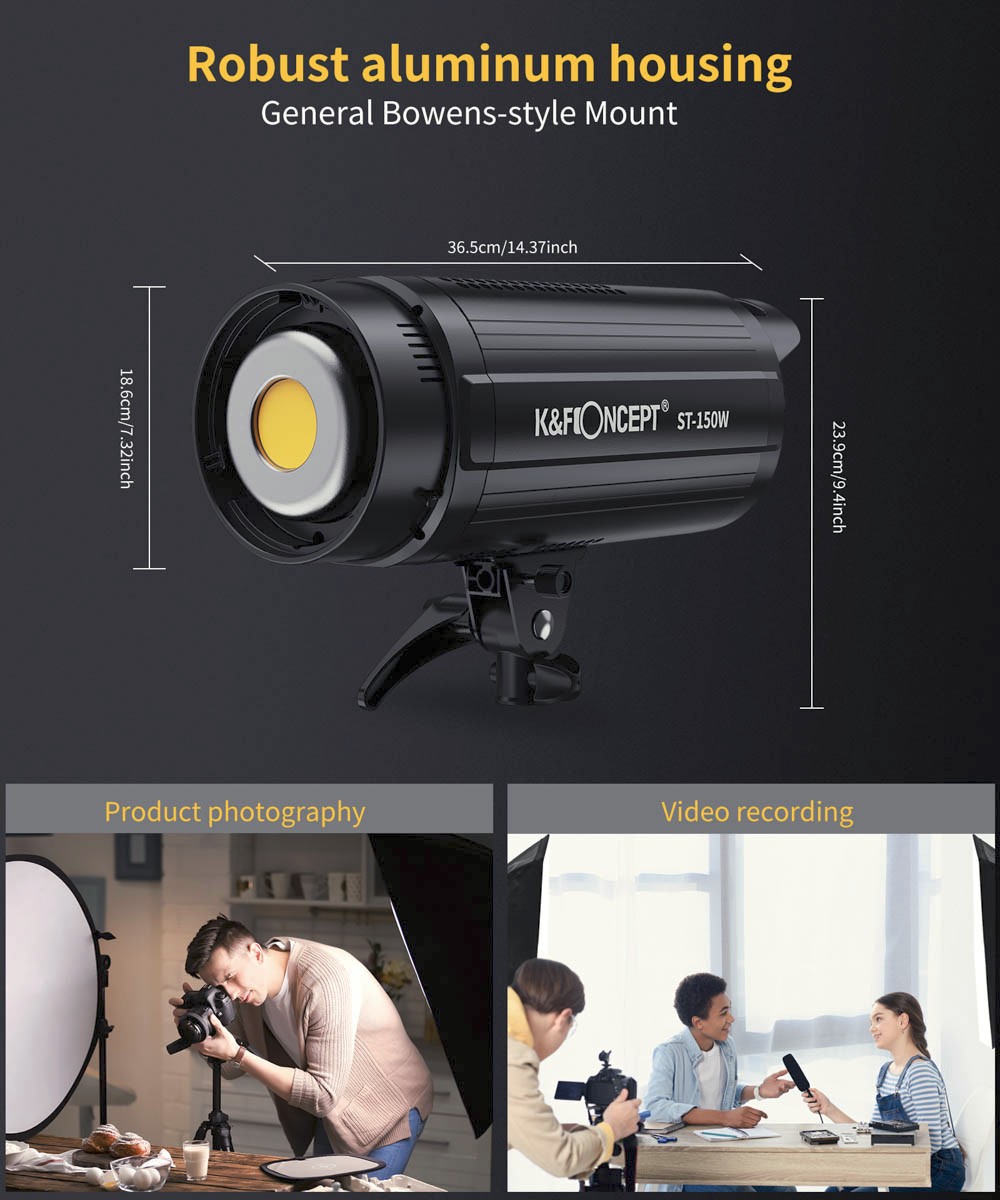 K&F Concept K&F Trvalé LED svietidlo 150W + štandardný kryt + diaľkové ovládanie (európska špecifikácia) 35811