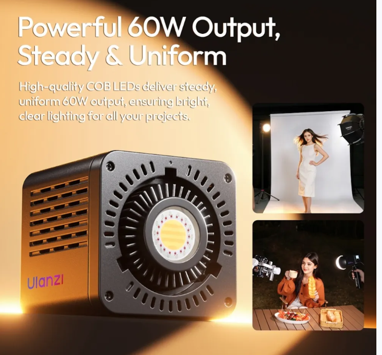 Ulanzi C60RGB 60W dvojfarebné video svetlo (RGB, bez adaptéra) 47092