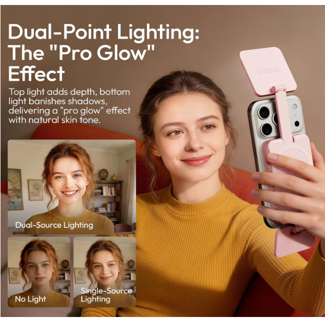 Ulanzi GL01 GlowUp Fill Light (sakura ružová) 47117