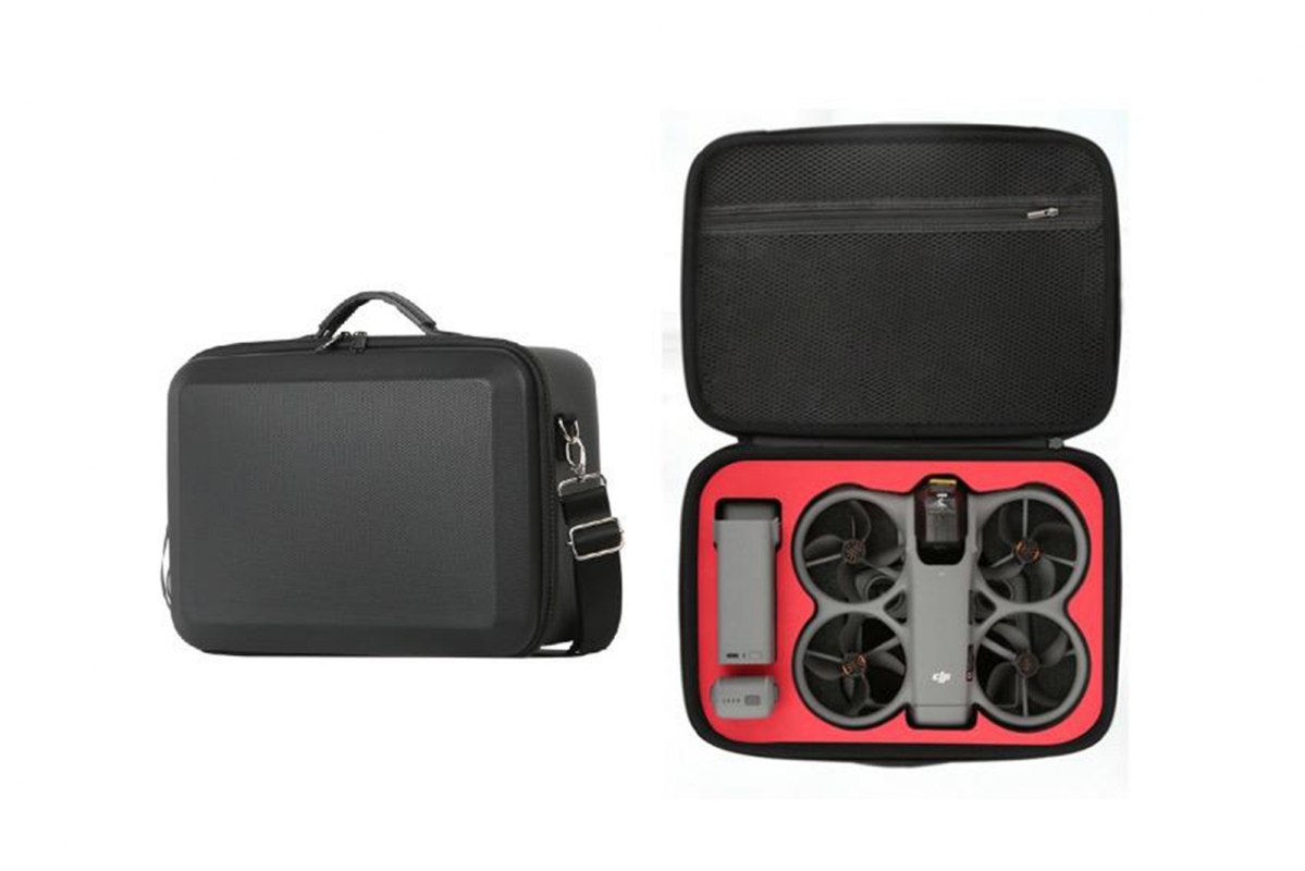 Stablecam Dvojvrstvové čierne PU puzdro pre DJI Avata 360 Fly More Combo (DJI RC 2) 1DJ8345