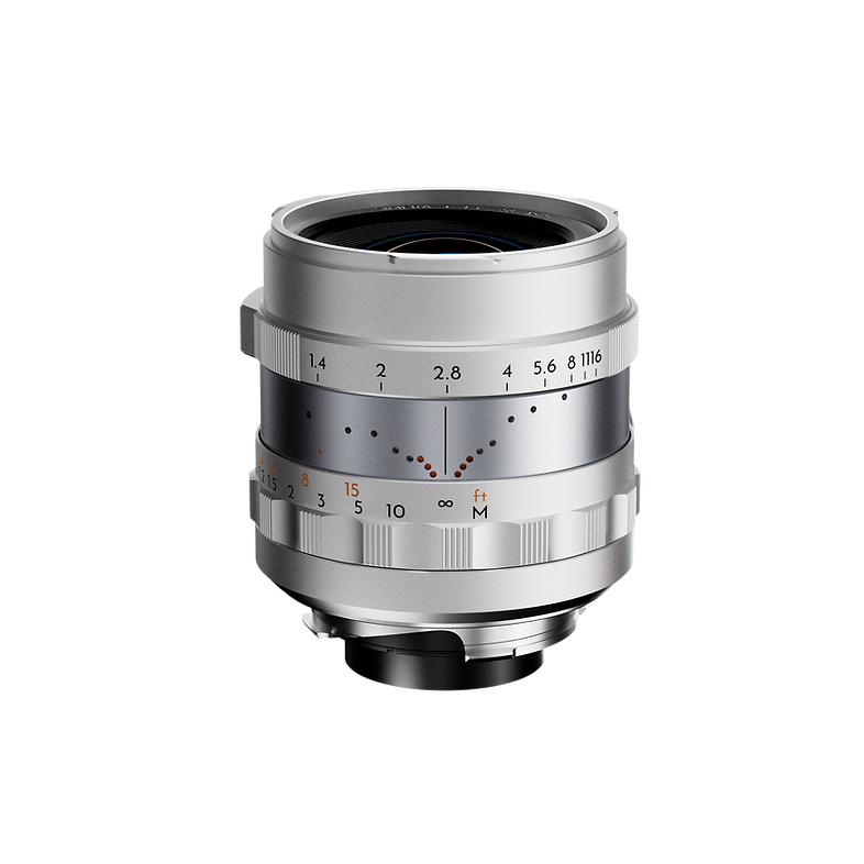 Thypoch Simera 28 mm f1,4 pre celorámový fotografický objektív Leica M Mount – strieborný 34702