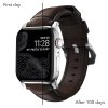 Nomad kožený remienok pre Apple Watch 44/45/49 mm - Traditional Brown/Silver Hardware