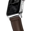 Nomad kožený remienok pre Apple Watch 44/45/49 mm - Traditional Brown/Silver Hardware