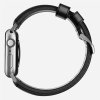 Nomad kožený remienok pre Apple Watch 42/44/45 mm - Traditional Black/Silver Hardware