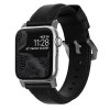 Nomad kožený remienok pre Apple Watch 42/44/45 mm - Traditional Black/Silver Hardware