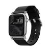 Nomad kožený remienok pre Apple Watch 38/40/41 mm - Modern Black/Silver Hardware