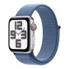 Apple Watch SE GPS + Cellular 44mm Silver Aluminium Case with Winter Blue Sport Loop