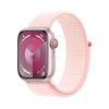 Apple Watch Series 9 GPS + Cellular 41mm Pink Aluminium Case with Light Pink Sport Loop