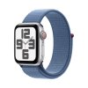 Apple Watch SE GPS + Cellular 40mm Silver Aluminium Case with Winter Blue Sport Loop