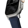 Nomad remienok Rugged Strap pre Apple Watch 44/45/49mm - Atlantic Blue/Silver Hardware