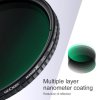 K&F Concept 67 mm XV38 Nano-X Variabilný/Fader ND Filter, ND2~ND32, W/O čierny