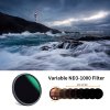 K&F Concept 82 mm, ND3-1000, ultratenký variabilný ND, vodeodolný, zelený povlak