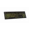 LogicKeyboard Logická klávesnica XLPrint NERO PC Yellow on Black UK