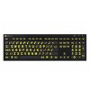 LogicKeyboard Logická klávesnica XLPrint NERO PC Yellow on Black UK