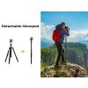 K&F Concept 198 cm hliníkový statív pre fotoaparáty, 3-dielny cestovný statív s...