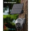 K&F Concept Vonkajšia 4G kamera K&F so SIM kartou, 2K 4MP bez WiFi solárne napájanie,...