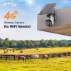 K&F Concept K&F 4G solárna bezpečnostná kamera Systém Bezdrôtová LTE cctv solárna...