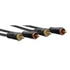 Hama audio kábel 2 cinch - 2 cinch, pozlátený, 3*, 5 m