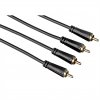 Hama audio kábel 2 cinch - 2 cinch, pozlátený, 3*, 5 m