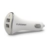 PureGear 4,8A Dual USB autonabíjačka - biela