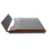 tomtoc Premium Sleeve – 16'' MacBook Pro 2019, šedá, koňaková