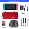 tomtoc cestovné puzdro na Nintendo Switch, červené