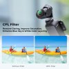 K&F Concept K&F DJI Osmo Pocket 3 Magnetic Filter (CPL) Lens HD, jedna strana potiahnutá antireflexnou zelenou fóliou