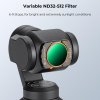 K&F Concept K&F VND filter pre DJI Osmo Pocket 3 magnetický variabilný ND32-512 filter s neutrálnou hustotou 28 vrstiev nano