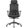 Kancelárska stolička WISDOM, čierny plast, tmavo šedá